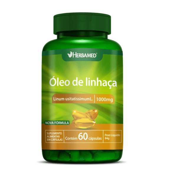 Óleo de Linhaça 1000mg Herbamed 60 Cápsulas